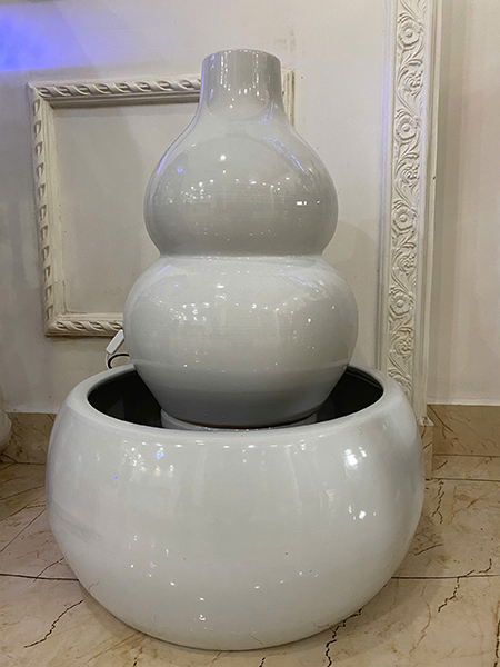 Mẫu phong thủy luân hồ lô trắng